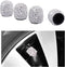 4 PCS Handmade Rhinestone Car Tire Valve Stem Cap, Sparkling Crystal Stem Air Cap Cover, Attractive Dustproof Bling Wheel Tire Valve, Universal fo...