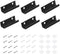 MECCANIXITY 6 Pack Acrylic Shelves for Wall Storage, 4 Inch Floating Shelves Display Shelf for Bathroom, Bedroom, Living Room, Home Decor, Black...