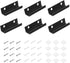 MECCANIXITY 6 Pack Acrylic Shelves for Wall Storage, 4 Inch Floating Shelves Display Shelf for Bathroom, Bedroom, Living Room, Home Decor, Black...