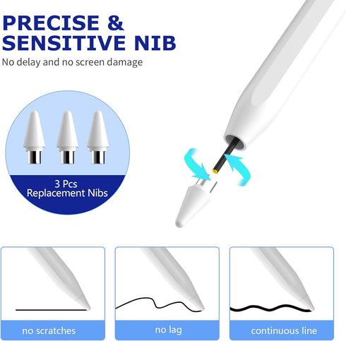 Stylus Pen for Android Tablets Phones Stylus Pencil for Samsung iPhone, Active Universal Stylus Pens for iOS/Android Most Tablets, High Precision ...