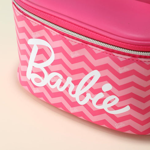 MINISO Barbie Barrel Cosmetic Bag Large Capacity Travel Makeup Bag with Handle for Women Ladies Grils Zipper Pouch Makeup Organizer...