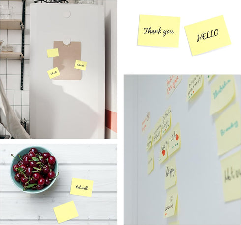 2400 Sheets Sticky Notes - 2 x 1.5" Notes Pads, Small Self-Adhesive Notes, Yellow Self-Stick Pads for Office Supplies, School, Home (24 Pack)...