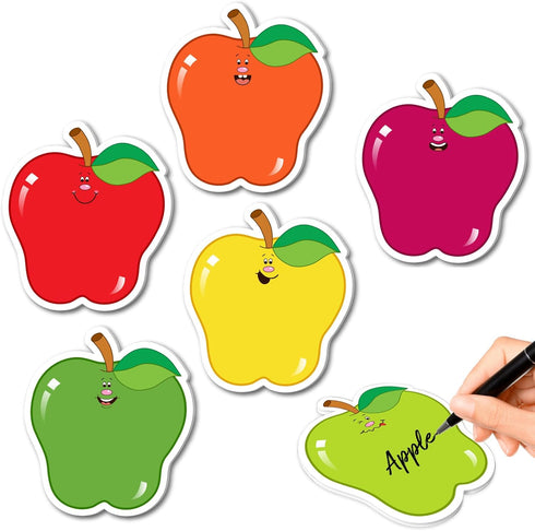 480 Sheets Apple Sticky Notes Apple Shape Post Notes Colorful Note Pads Back to School Memo Sticky Tabs Cute Expressions Notepads Easy to Post for...