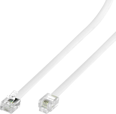 Conext Link RJ11 6P4C Modular Telephone Extension Cable Phone Cord Line Wire (25 Feet, White) ?33210?...