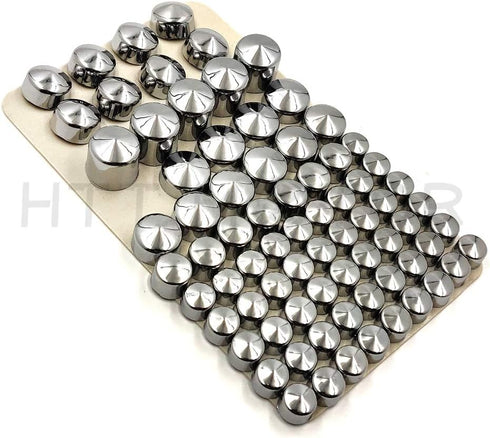 HTTMT MT247-003-CD Chrome Bolts Toppers Caps Compatible with 1991-2012 Harley Davidson Dyna Glide Twin Cam...