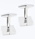 Silver Classic Square Cufflinks for Men with Gift Case Classic Square Brush Shinny Men's Cufflinks Jewelry Set for Wedding Party Anniversary Busin...