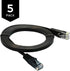 Buhbo 1 FT Cat6 Flat Ethernet Network Cable RJ45 (5-Pack)...