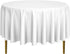 Lann's Linens - 90" Round Premium Tablecloth for Wedding/Banquet/Restaurant - Polyester Fabric Table Cloth - White...