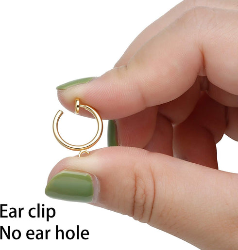 30 Sets Clip-on Earring Converters Non-Pierced Earring Components Findings Dangle Ear Clips with Easy Open Loop and Silicone Pads for Daily Access...