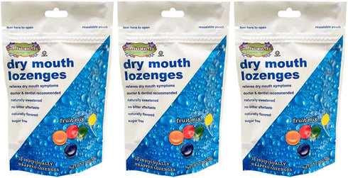 Dry Mouth Relief Fruit Mix 3.3oz Bag (3 Bags) | Relieves Dry Mouth & Increases Saliva Production, Sugar Free, Gluten Free, Delicious Fruit Flavor,...