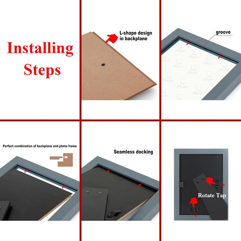 RPJC 5x7 Picture Frames Made of Solid Wood High Definition Glass for Table Top Display and Wall Mounting Photo Frame...