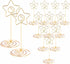 12pcs Table Number Holders, 3.35 inch Place Card Stands, Gold-Star Shaped for Wedding, Party, Birthday...