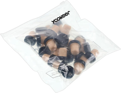 Yookeer T-shaped Stopper Cork Wine Bottle Stoppers Reusable Wine Sealing Plug for Beer Bottles DIY Craft(Black,24 Pieces)...
