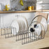 SANNO Pan Pot Lid Holder Organizer, Rack Kitchen Organizer for Plates, Cutting Boards Bakeware, Cooling, Pots & Pans, Serving Trays,Lids Holder Ra...