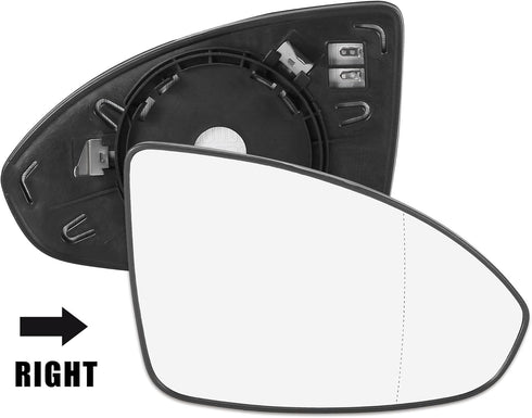 X AUTOHAUX Car Rearview Mirror Glass Replacement with Backing Plate Heated Right Passenger Side for Chevrolet Cruze 2011-2016...