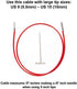 ChiaoGoo Twist Red Lace Cable Large 37-Inch (94cm) Fits US 9, 10, 10.5, 11, 13, 15 Interchangeable Knitting Needle Tips, Includes Tightening Key, ...