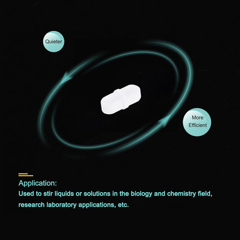MECCANIXITY Magnetic Stirrer Mixer Stir Bar Rod 6/10/15/20/25mm with Ring Shape PTFE Coating Magnet White for Laboratory 5Pcs...