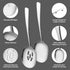 X-Large Serving Spoons Set, 12 Inch Slotted Spoon and Serving Spoon, Premium Spoons Silverware, Cooking Spoon, Pasta Spoon, Mixing Spoon, Foodgrad...