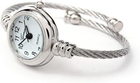 Geneva STC Silver Cable Band Women's Small Size Bangle Watch...