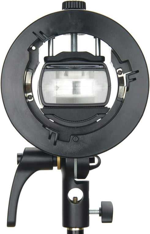 Godox S2 Speedlite Bracket for Bowens Mount, S-Type Holder Updated Version for Godox AD200Pro AD200 V1 V860II V860III V850II TT685II TT600 TT520II...
