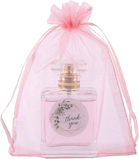 HRX Package Organza Bags Blush Pink 5x7 inch 100pcs, Mesh Jewelry Pouches Candy Bags Drawstring Empty Sachet for Wedding Baby Shower Party...
