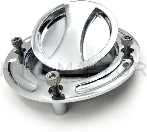 HTTMT MT249-042-CD Chrome Keyless Gas Cap Twist Off Fuel Tank Cap Compatible with 1997-2003 Suzuki GSX-R 600 1996-2003 GSX-R 750 2001-2002 GSX-R 1...