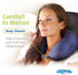 Cloudz Patterned Microbead Airplane Travel Neck Pillow. Customize Your Comfort and Support While Traveling on a Plane, Car, Bus or Train! - Blue P...