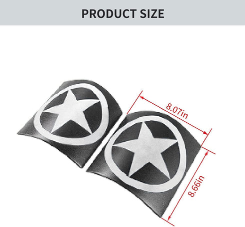 JeCar Cowl Body Armor Cowl Cover Side Guards for 2007-2017 Jeep Wrangler JK & Unlimited - Pair (White)...
