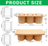 Silicone Ice Cube Tray for Tumbler Cup, 3pcs Ice Cube Maker With Lid for 20-30oz Stanley, for Cocktails, Whiskey, Drinks, Coffee (green)...