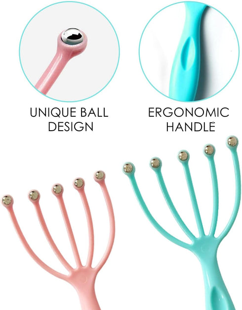 Seddy Scalp Massager, Portable Hand Held SPA Head, Neck, & Body Massager for Deep Relaxation & Stress Reduction- Stimulates Blood Circulation in T...
