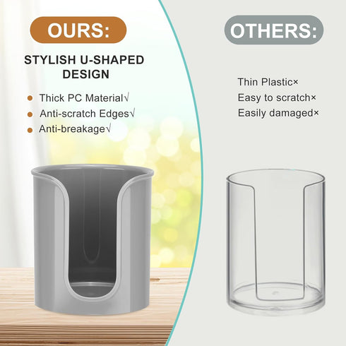 2 Pack Bathroom Cup Holder for Dixie Cups 3 oz Bathroom Cups - Bathroom Cup Dispenser 3 oz Countertop for Mouthwash Cups Small Paper Cups(Grey)...