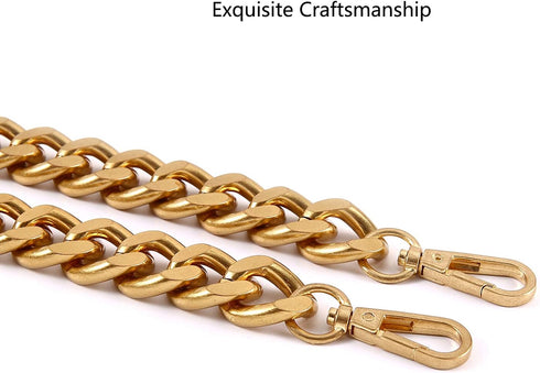 Yichain 25 Inch Trendy Chunky Metal Chain Purse Handles Shoulder Strap Replacement for Handbag (Antique Gold)...