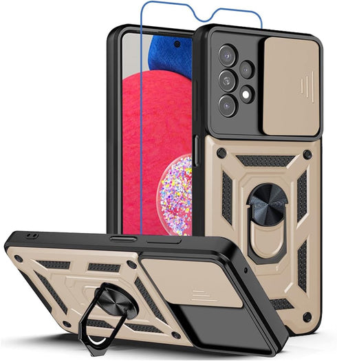 for Samsung Galaxy A23 5G Case: Phone Case with Screen Protector for Samsung Galaxy A23 5G,?????? ?????? "???????????? ?????? ????" - Gold...