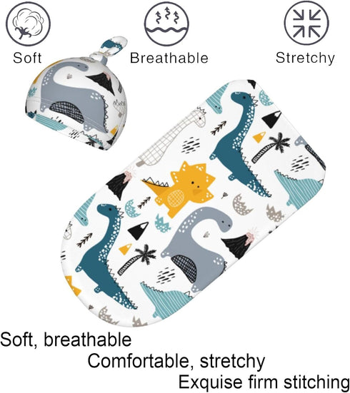 Swaddling Blanket for Baby, Soft Sleeping Bag, Sack for Newborn Boys Girls, Unisex Baby Stuff, Dinosaur...