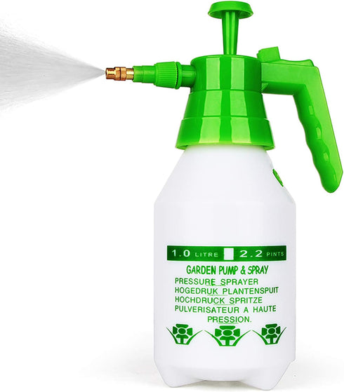 Garden Pump Sprayer,68oz/34oz Hand-held Pressure Sprayer Bottle for Lawn with Safety Value&Adjustable Nozzle, for Watering,Spraying Weeds,Home Cle...