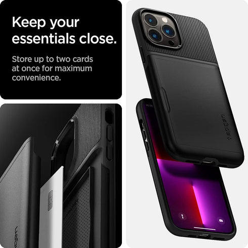Spigen Slim Armor CS Designed for iPhone 13 Pro Case (2021) - Black...