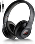 X5 Wireless FM Radio Headphones with Bluetooth, Built in Microphone, Rechargeable and Portable Radio Headset, Over Ear Headphone with Soft Ear Muf...