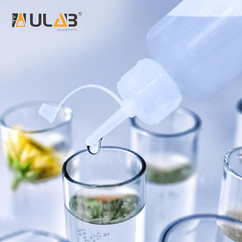 ULAB 12pcs Vol.125ml/4.2oz Drop Dispensing Bottles, LDPE material, PP Cap and Screw Cap, Laboratory drip Bottle, Watercolor Pigment Bottle, Ink Di...