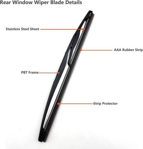 Rear Wiper Arm & Wiper Blade Replacement for Chevrolet Sonic 2012-2020 / Chevrolet AVEO 2011-2019, Factory OE Style Rear Windshield Wiper Arm & Wi...
