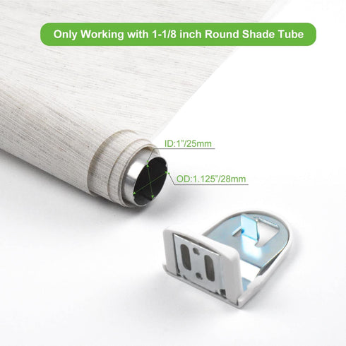 1-1/8" Roller Blind Repair/Hardware Kit, Replacement Brackets Parts, Window Blind Parts Accessories Working with 28mm Round Roller Shade Tubes, 1 ...