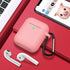 SATLITOG AirPods Case, Full Protective Silicone Cover for Apple AirPods 1&2 Wireless and Wired Charging Case, Pink...