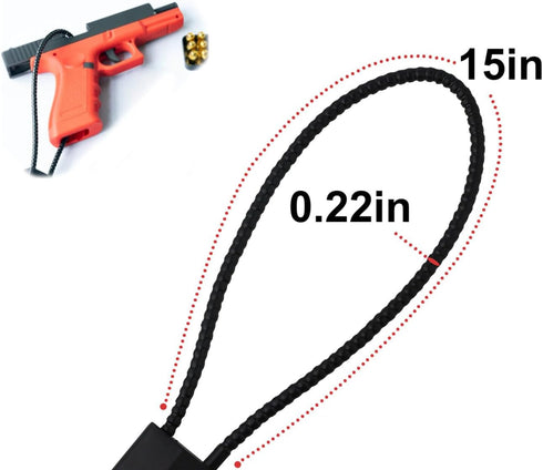 Cable Gun Locks with Keys - Keyed Alike 15" Cable Gun Safe Lock CA DOJ Approved for Pistols, Handguns, Rifles, and Shotguns, Home, Storage Firearm...
