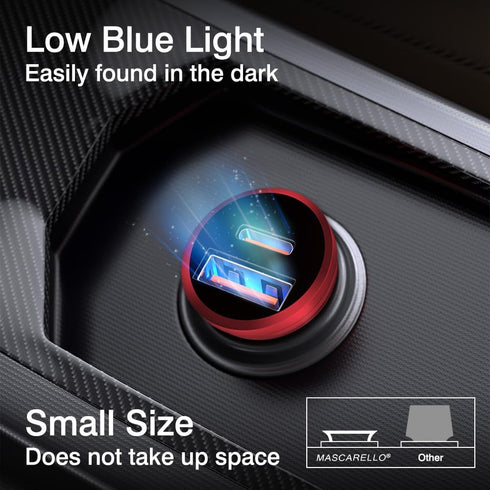 USB C Car Charger Adapter Fast Charging 38W (PD18W/QC20W) Dual Port Cigarette Lighter Compatible with iPhone Series; iPad; Samsung Series (red)...