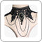 Boho Lace Choker Necklace Black Lace Tassel Necklace Choker Gothic Drape Crystal Lace Collar Necklace Vintage Black Cz Waterdrop Necklace Chain Je...
