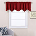 NICETOWN Burgundy Red Blackout Valances, Thermal Insulated Elegant W52 x L18 Scalloped Rod Pocket Curtains Small Window Treatment Tiers Home Decor...