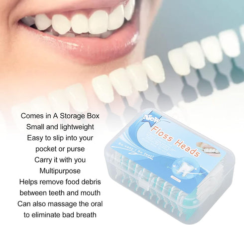 Interdental Brush, Floss Toothpick Brush Eliminate Bad Breath Portable Safe 200pcs Plaque Removal for Travel for Oral Care (Mint Green)...