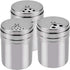 Seasoning Bottle Outgeek 3Pcs Shaker Spice Bottle Airtight Spice Shaker with Top Rotatable Seasoning Shaker Kitchen Gadget (Silver)...