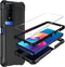 for TCL 50 XE case, with Tempered Glass Screen Protector 360 Full-Body Soft TPU Bumper Shockproof Silicone Protective Phone Cover Case for TCL 50 ...