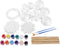 72 Pcs Solar System Model Foam Balls Kit includes Mixed Sizes Polystyrene Craft Foam Bamboo Sticks Color Pigments Paint Tray Palettes Picture Plat...