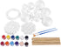 72 Pcs Solar System Model Foam Balls Kit includes Mixed Sizes Polystyrene Craft Foam Bamboo Sticks Color Pigments Paint Tray Palettes Picture Plat...